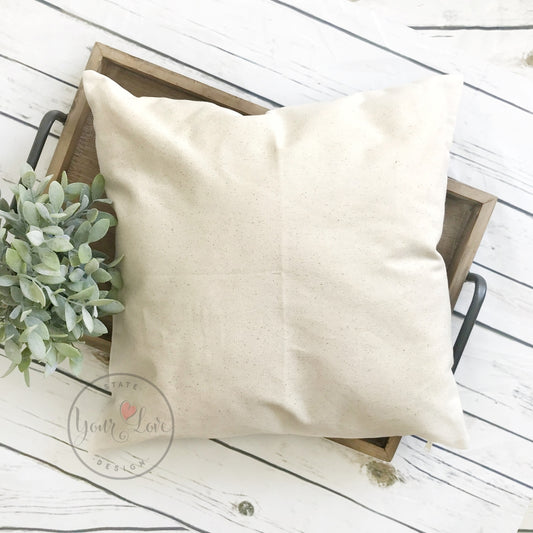 12x12 Cotton Canvas Pillow Cover Blank