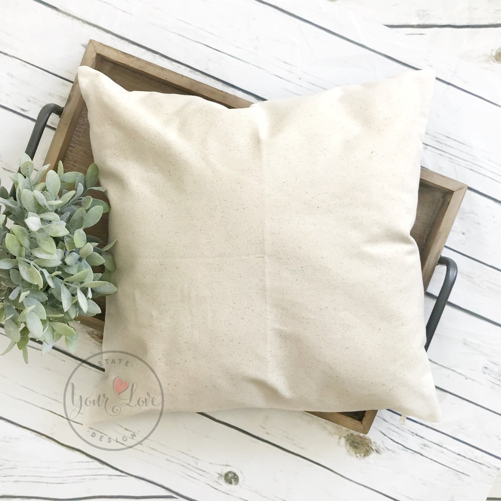 14x14 Cotton Canvas Pillow Cover Blank